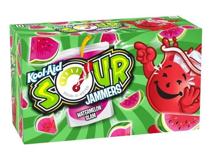 Wholesale Kool Aid Sour Jammers Watermelon Slam (177ml Case)