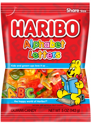 Wholesale Haribo Alphabet Letters Peg Bag