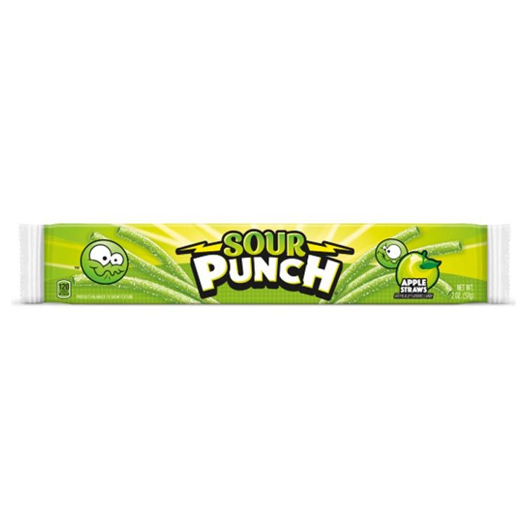 Wholesale Sour Punch Apple Straws 57g
