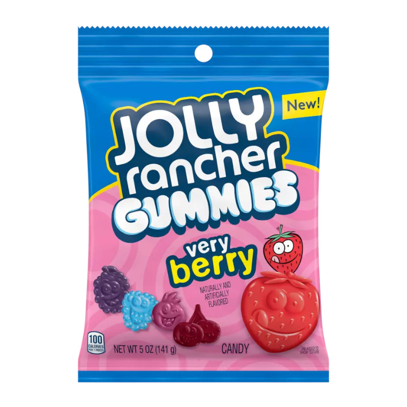 Wholesale Jolly Ranchers Gummies Verry Berry peg bag 141g