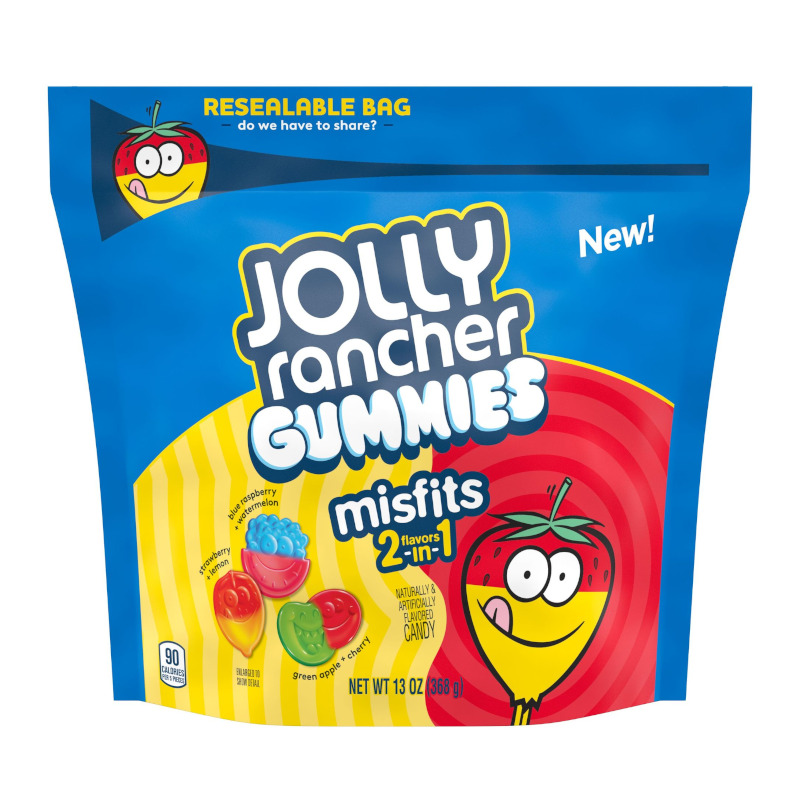 Wholesale Jolly Rancher Misfits 2in1 Gummies Pouch bag 1x368g