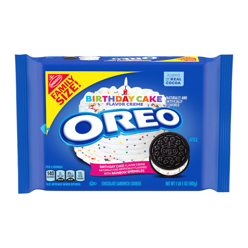 Wholesale Oreo Birthday Cake Chocolate Sandwich Cookies – 500g - 13 March 2022 dated*