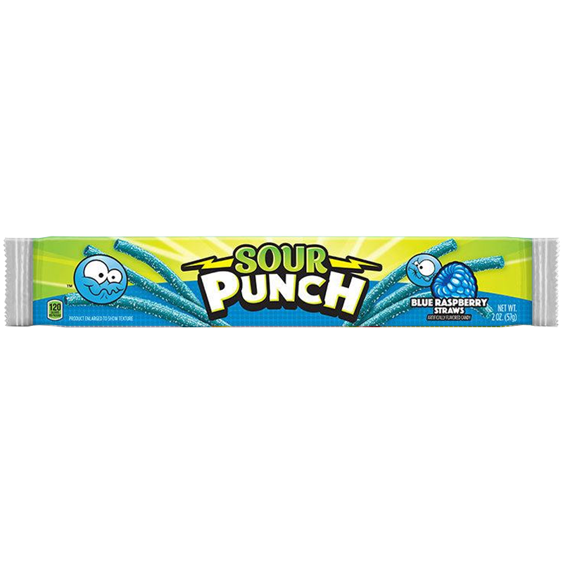 Wholesale Sour Punch Blue Raspberry Straws 57g