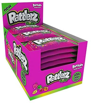 Wholesale Bazooka Rattlerz Sour Chew Candy 40g