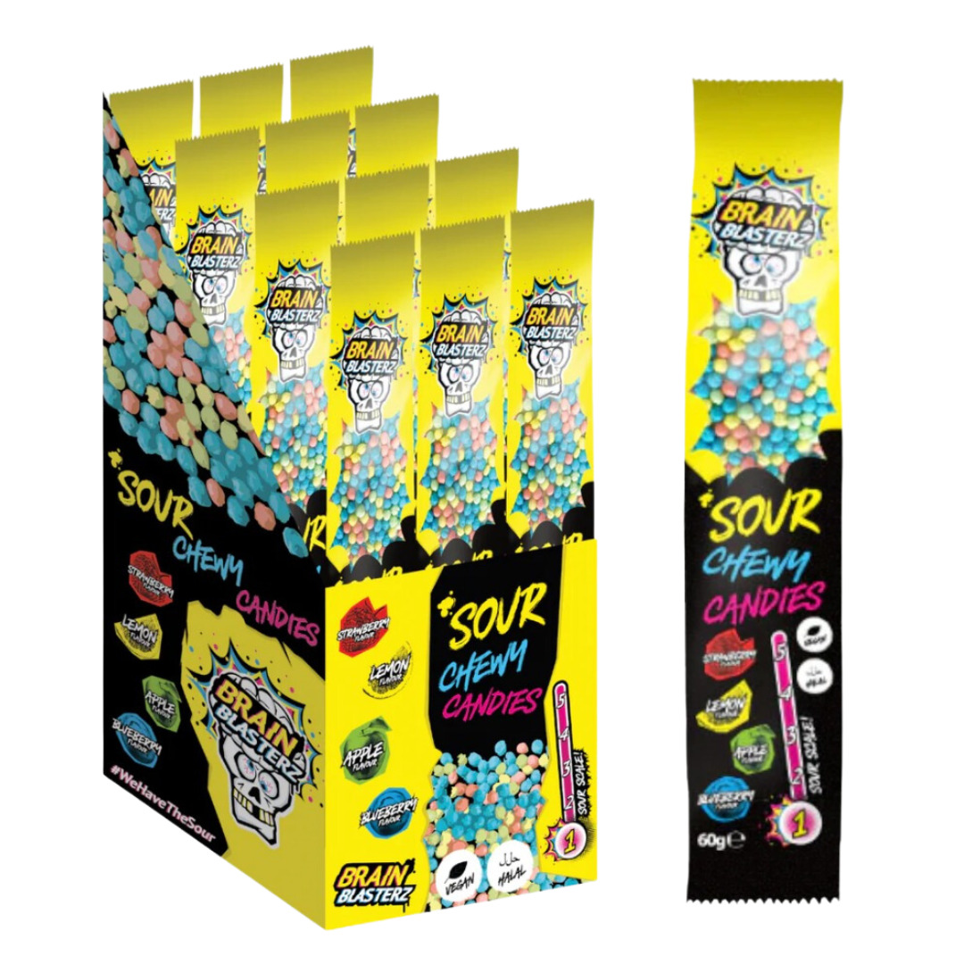 Buy Brain Blasterz Sour Chewy Candies (12x60g) The Kandy King