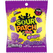 Wholesale Sour Patch Kids Grape Peg Bag (141g)