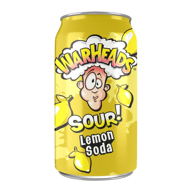 Wholesale Warheads Sour Lemon Soda Cans (12×355ml)