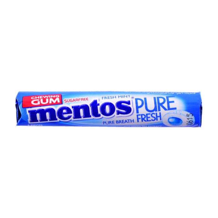 Wholesale Mentos Fresh Mint Pure Fresh Sugar Free Chewing Gum 24 x 15.5g