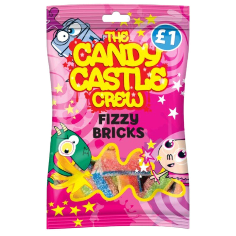 Wholesale The Candy Castle Crew Fizzy Bricks Peg bag (18x90g)