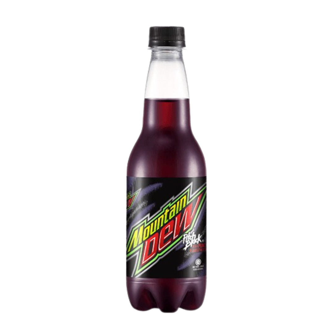 Wholesale Mountain Dew Pitch Black Bottles (24x400ml) 1 Mountain Dew Pitch Black Bottles (24x400ml)
