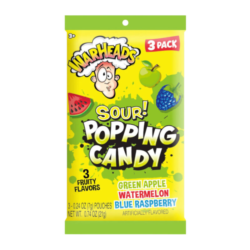 Wholesale Warheads 3 pack Popping Candy (12x21g)