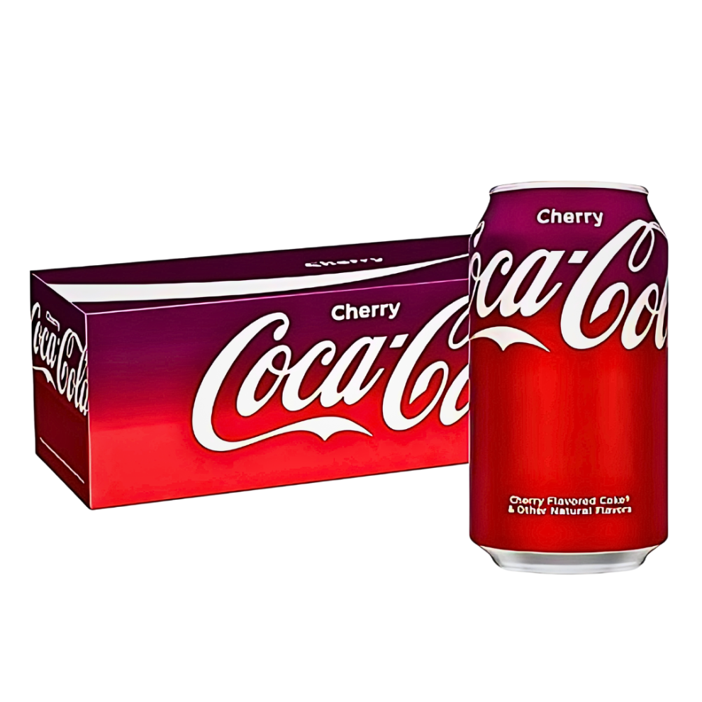 Buy Coca-Cola Cherry Soda Cans USA 12oz (12 x 355ml) | The Kandy King