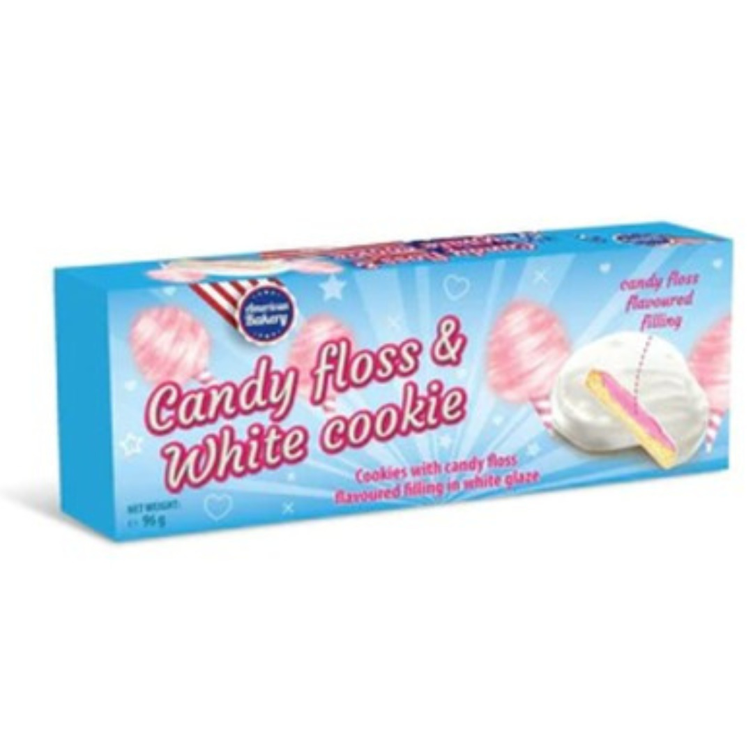 Buy American Bakery Candy Floss & White Cookie (18x96g) The Kandy King