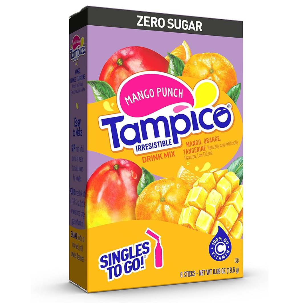 Wholesale Tampico Drink Mix Citrus Punch Flavour Zero Sugar Sachets USA (6 Sticks) (12x21.7g) 1 Tampico Drink Mix Citrus Punch Flavour Zero Sugar Sachets USA (6 Sticks) (12x21.7g)