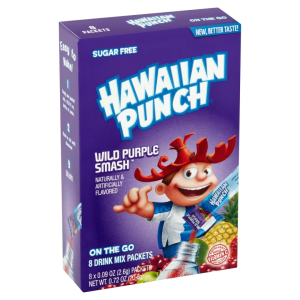 Hawaiian Punch Drink Mix Wild Purple Smash Flavour Zero Sugar Sachets (8 Sticks) (12x20.8g)