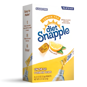 Snapple Diet Drink Mix Lemon Tea Flavour Zero Sugar Sachets (6 Sticks) (12x21g)