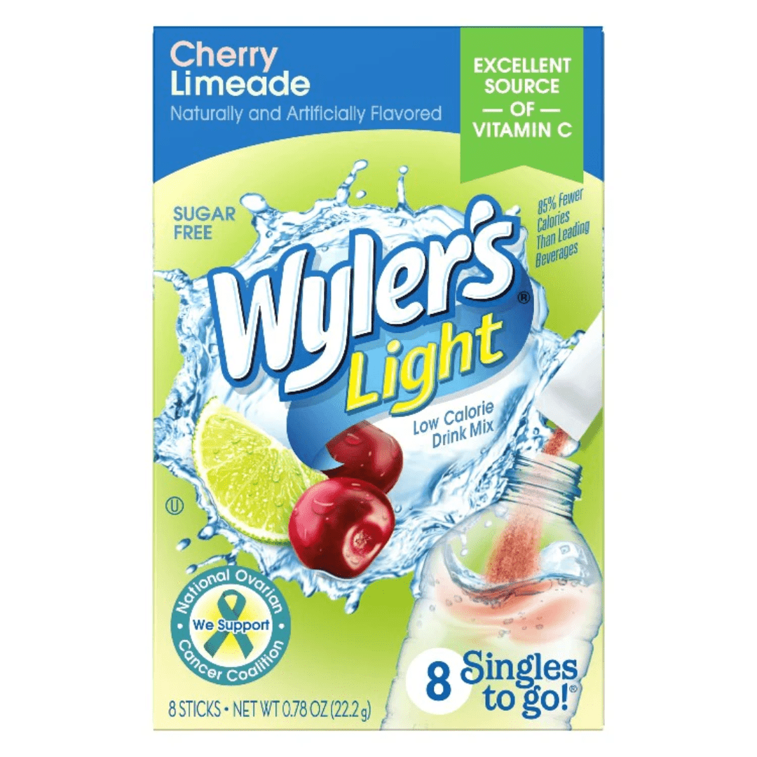 Wholesale Wyler's Light Drink Mix Cherry Limeade Flavour Zero Sugar Sachets USA (8 Sticks) (12x22.2g) 1 Wyler's Light Drink Mix Cherry Limeade Flavour Zero Sugar Sachets USA (8 Sticks) (12x22.2g)