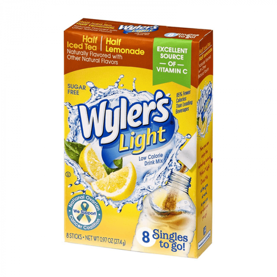 Wholesale Wyler's Light Drink Mix Half Iced Tea Half Lemonade Flavour Zero Sugar Sachets USA (8 Sticks) (12x27.4g) 1 Wyler's Light Drink Mix Half Iced Tea Half Lemonade Flavour Zero Sugar Sachets USA (8 Sticks) (12x27.4g)
