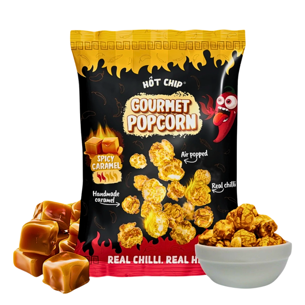 Hot Chip Gourmet Popcorn Spicy Caramel (17 x 120g)
