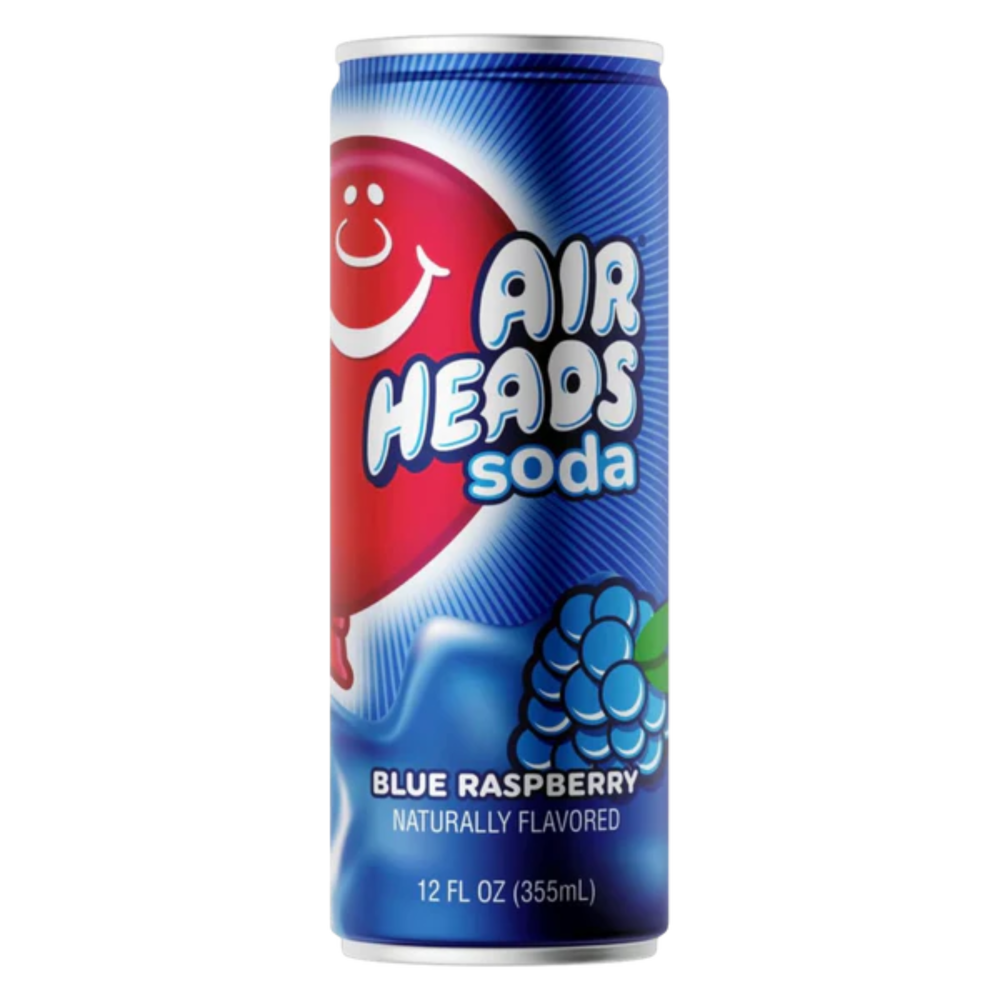 Blue Raspberry Cans Buy Airheads Soda Cans Blue Raspberry Flavour USA (12x330ml) | The ...