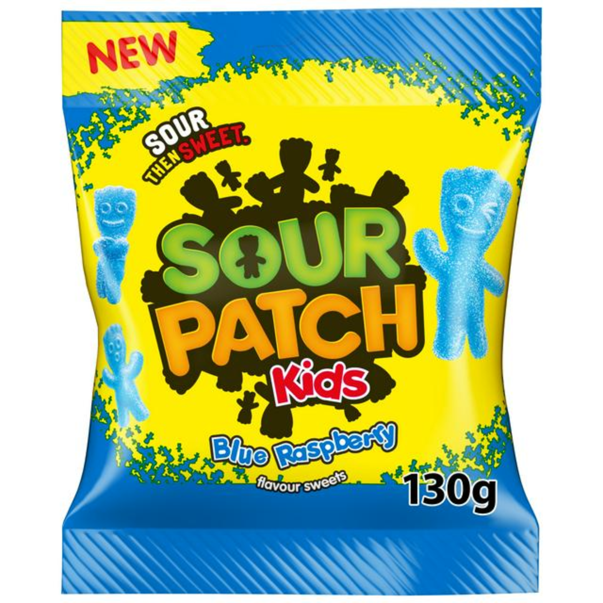 Wholesale Sour Patch Kids Blue raspberry UK Peg Bags (10x130g) 1 Sour Patch Kids Blue raspberry UK Peg Bags (10x130g)