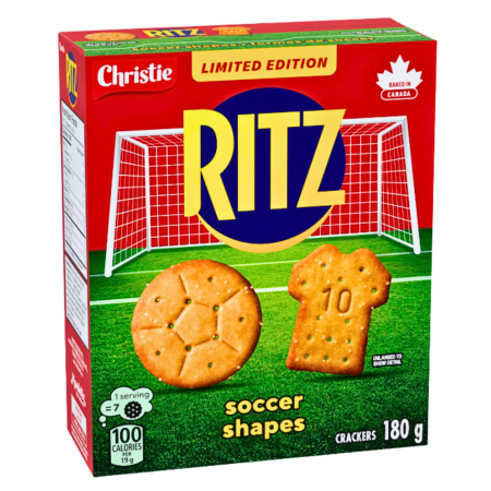 Ritz Limited Edition Soccer Shapes Canadian (12 x 180g)